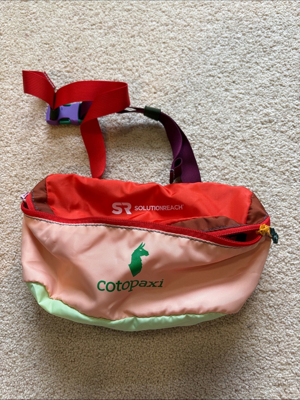 cotopaxi Red, Pink & Mint Del Día Crossbody Waist Pack